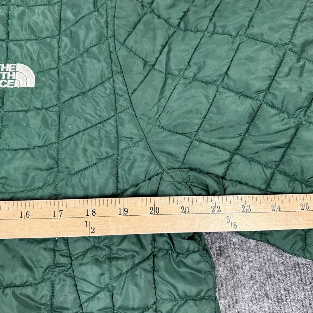 The North Face Jacket Mens Large Green Quilted Puffer Full Zip Insulated Outdoor